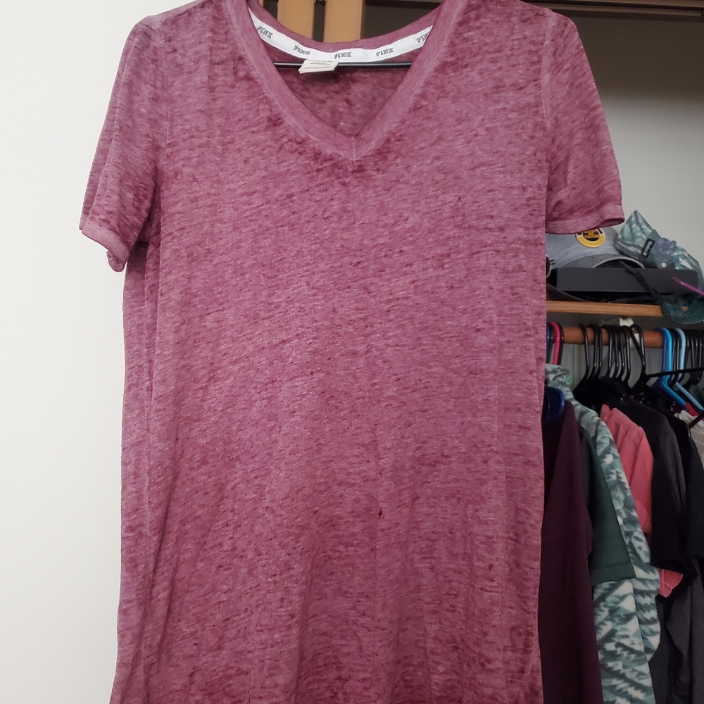 VS PINK V Neck Tee